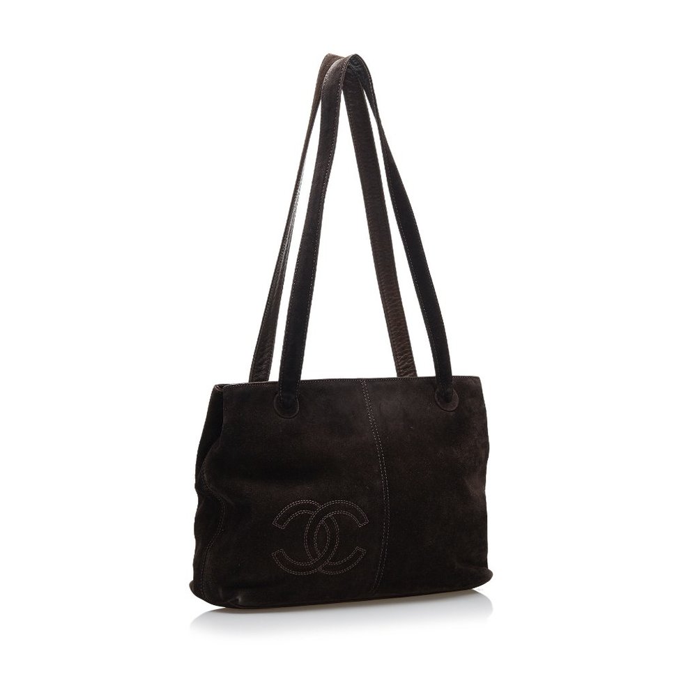 Chanel CC Suede Tote - Picture 3 of 9